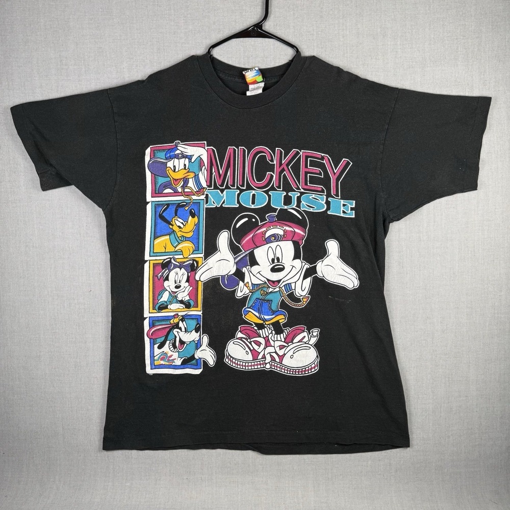 Mickey Unlimited Jerry Leigh Shirt Men's Size 2XL Black Hip Hop Mickey AOP